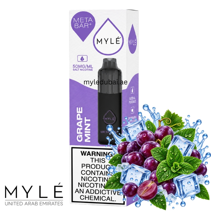 Myle Meta Bar Plus Grape Mint 16000 Puffs