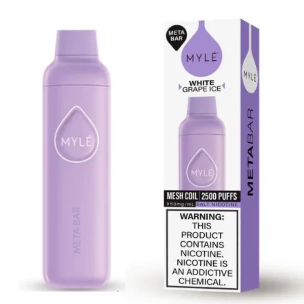Myle Meta Bar White Grape Ice Disposable Device