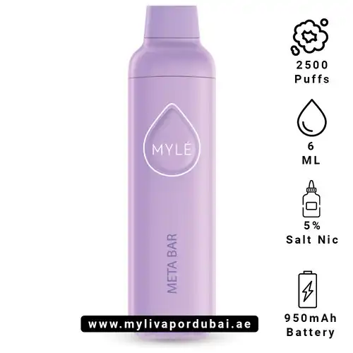 Myle Meta Bar White Grape Ice Disposable Device